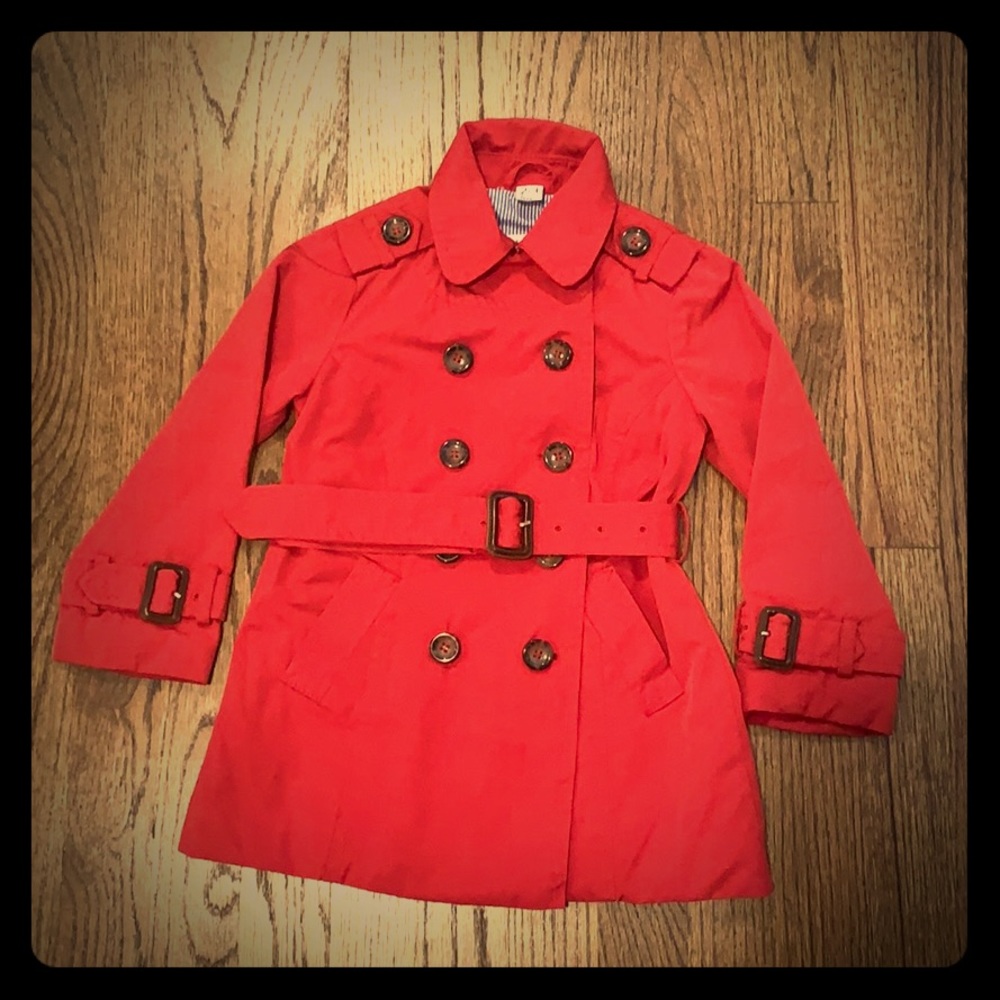 Zara kids red trench coat 2-3T